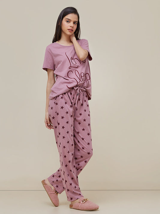 Love Sleep Printed  Night Suit - Anika Fashions