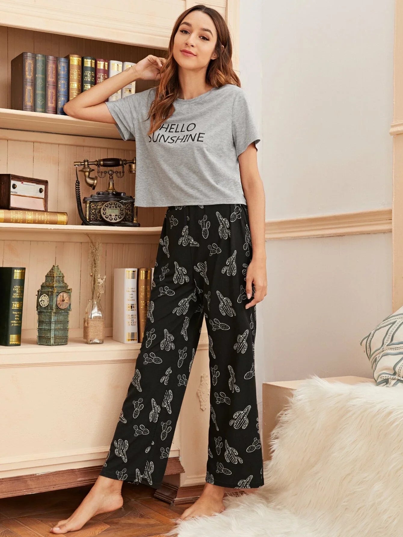 Hello Sunshine Printed Night Suit