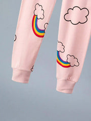 Pink Raimbow Printed Kids Wear (Each) - Anika Fashions