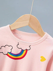 Pink Raimbow Printed Kids Wear (Each) - Anika Fashions