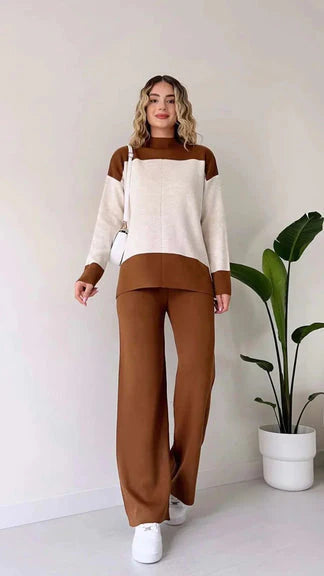 Camel Panel Style Co-Ord Sets For Women