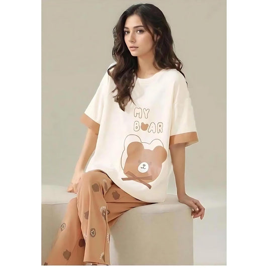 My Bear Printed Night Suit - Anika Fashions