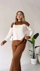 Camel Panel Style Co-Ord Sets For Women