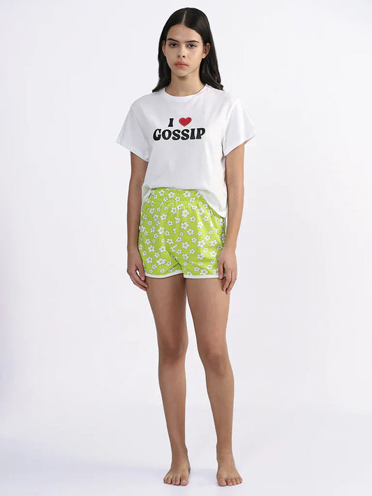 Gossip Printed T-Shirt with Short - Anika Fashions