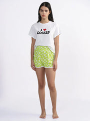 Gossip Printed T-Shirt with Short - Anika Fashions