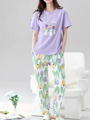 Cute Bunny Printed Night Suit