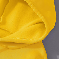 Yellow Basic Kangaroo Hoodie for Men
