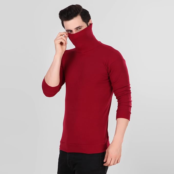 Maroon High Neck For Mens