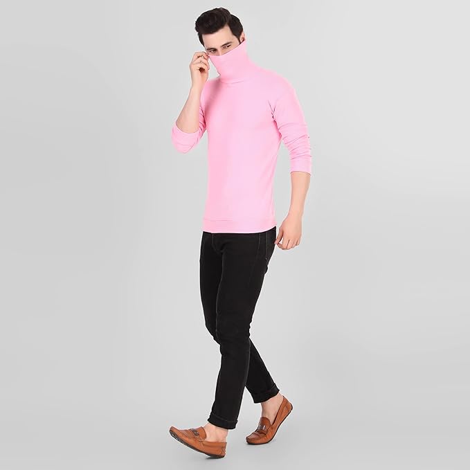 Pink High Neck For Mens