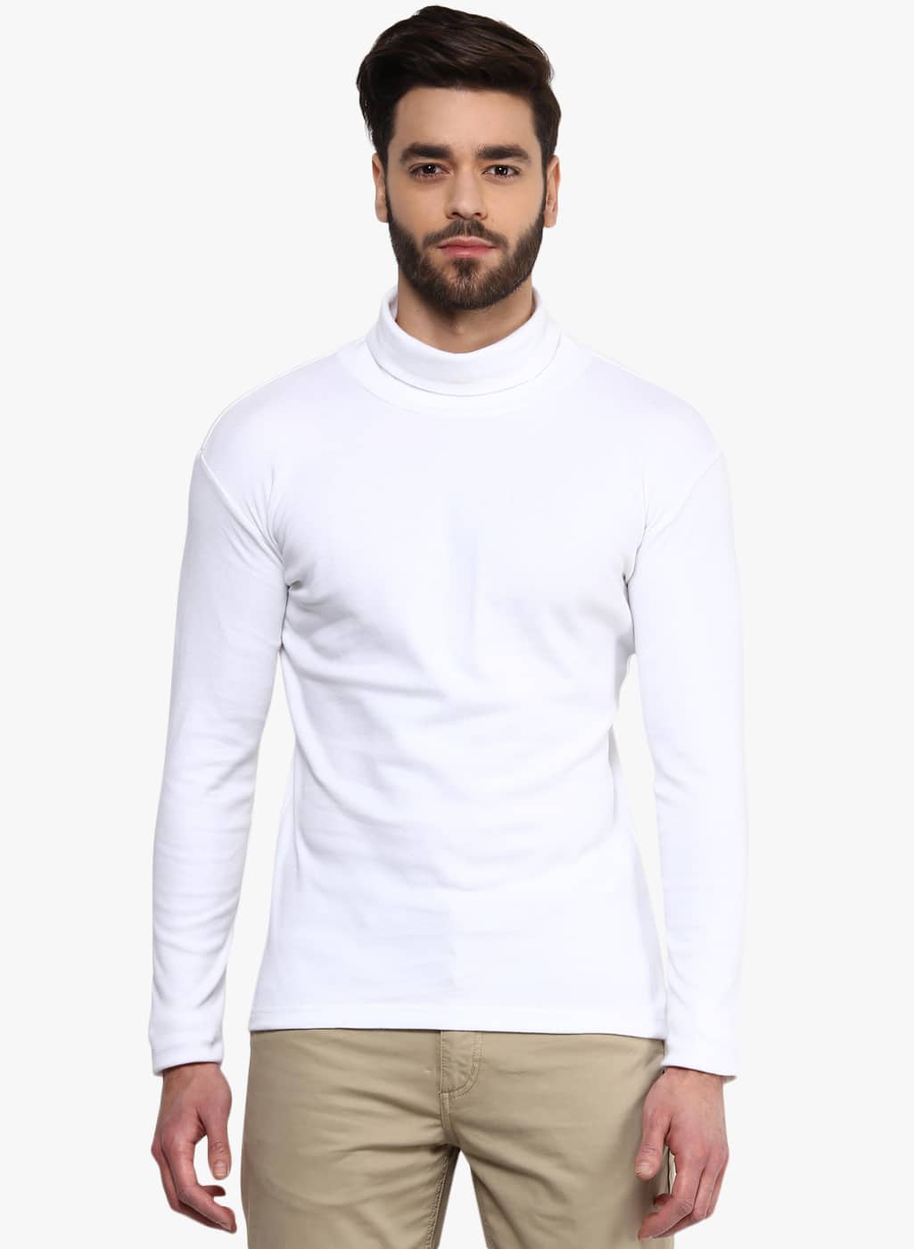 White High Neck For Mens