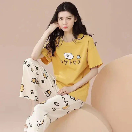 Chinese Printed Night Suit - Anika Fashions