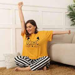 Gothic Printed  Night Suit - Anika Fashions