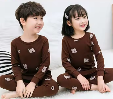 Brown Panda Printed Kids Wear (Each) - Anika Fashions
