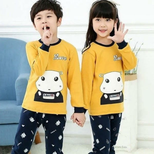 Yellow Love Printed Kids Wear (Each) - Anika Fashions