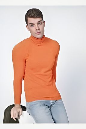 Orange High Neck For Mens