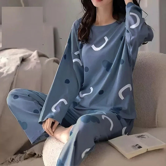 Pattern Printed Woman Night Suit - Anika Fashions
